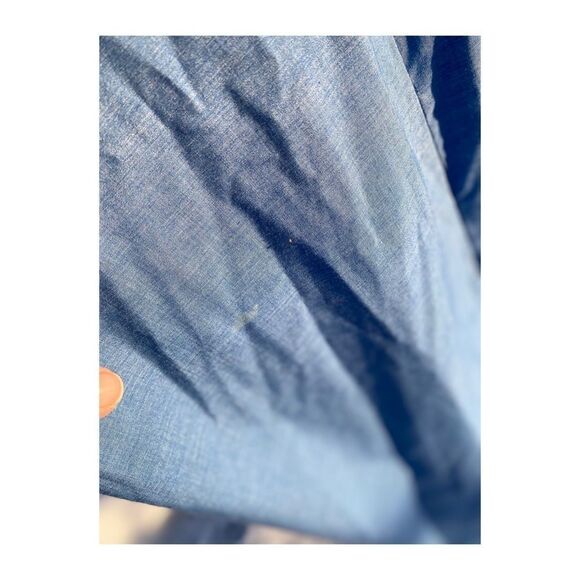 Vintage 60s 70s Robe House Dress Embroidered Tie Neck - Picture 6 of 12